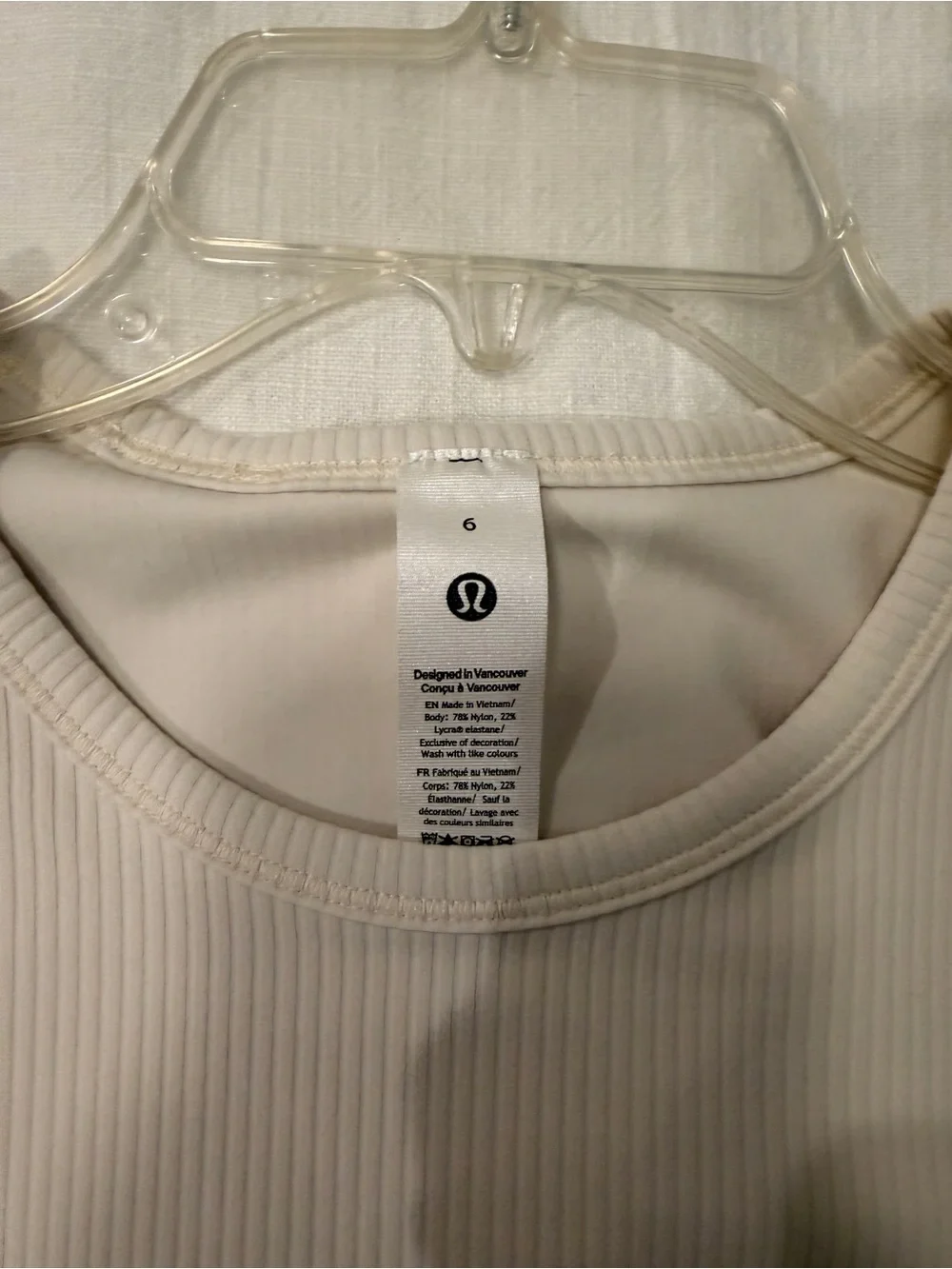 lululemon athletica Ribbed Short Sleeve Tee - Cream